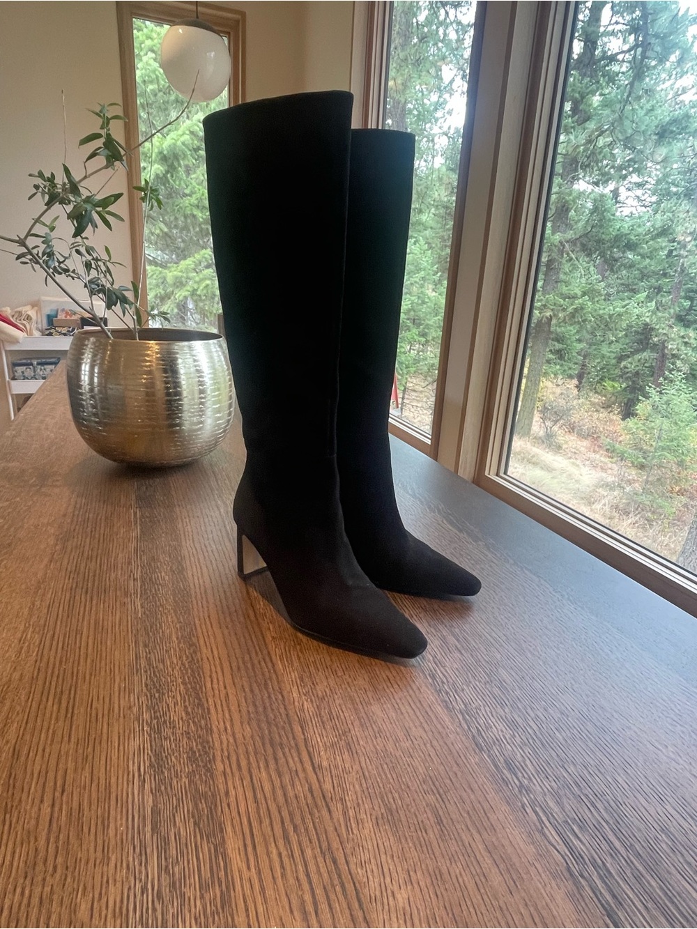 Sam Edelman Black Suede Knee high boots